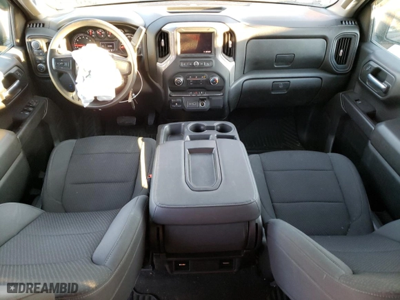 2021 Chevrolet Silverado 1500 Custom with VIN 1GCUYBEF7MZ425459, listed as a Copart auction lot 81338494 with 32,762 mi miles and Salvage Title. Bid and sale history available at carsss.com. Image 8.