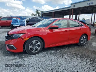 2019 Honda Civic Sedan LX with VIN 2HGFC2F63KH593619, listed as a Copart auction lot 51510595 with 51,467 mi miles and Salvage Title. Bid and sale history available at carsss.com. Image 1.