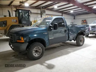1999 Ford Super Duty F-250 XL with VIN 1FTNF21L9XEA36436, listed as a Copart auction lot 80172084 with 332,835 mi miles and Salvage Title. Bid and sale history available at carsss.com. Image 1.