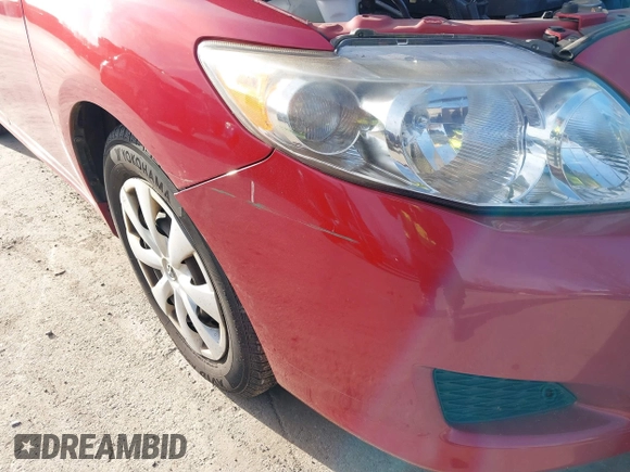 2009 Toyota Corolla with VIN 2T1BU40E29C088603, listed as a IAAI auction lot 41745371 with 189,517 mi miles. Bid and sale history available at carsss.com. Image 6.
