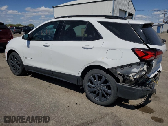 2022 Chevrolet Equinox RS with VIN 3GNAXWEV5NS113344, listed as a Copart auction lot 54117825 with 37,261 mi miles and Salvage title. Bid and sale history available at DreamBid. Image 2.