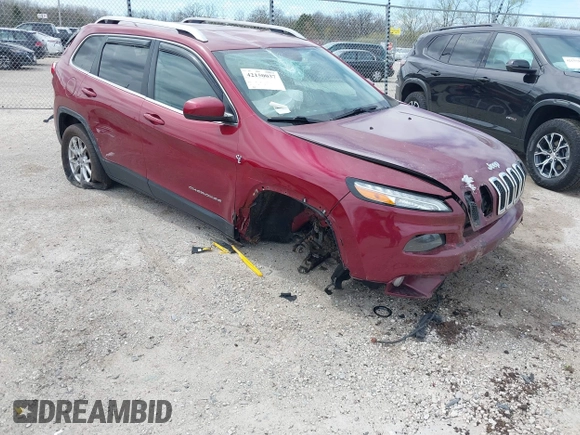 2014 Jeep Cherokee Latitude with VIN 1C4PJLCS3EW143362, listed as a IAAI auction lot 42150037 with 86,012 mi miles. Bid and sale history available at carsss.com. Image 1.