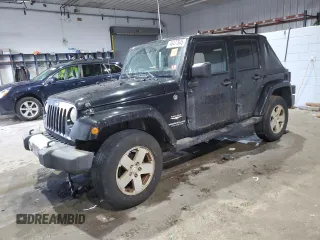 2008 Jeep Wrangler Unlimited Sahara with VIN 1J4GA59158L615653, listed as a Copart auction lot 46477645 with Not Provided miles and Salvage Title. Bid and sale history available at carsss.com. Image 1.