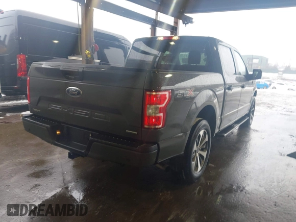 2020 Ford F-150 XL with VIN 1FTEW1CP6LFC45762, listed as a IAAI auction lot 41565060 with 55,287 mi miles. Bid and sale history available at carsss.com. Image 4.