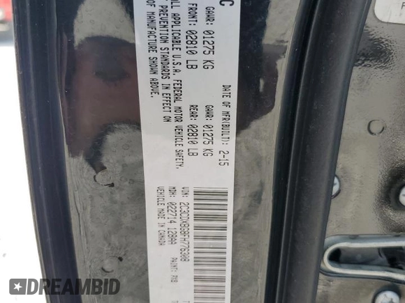 2015 Dodge Charger SE z VIN 2C3CDXBG8FH776308, wystawiony jako Copart lot #56364435 z przebiegiem 145 005 mil mil oraz Szkoda całkowita • Salvage title. Historia ofert i sprzedaży dostępna na DreamBid. Obrazek 12.