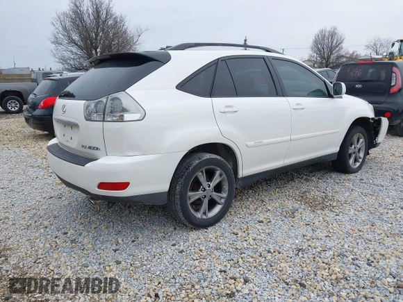 2007 Lexus RX 400h with VIN JTJGW31U572004833, listed as a IAAI auction lot 41938575 with 221,084 mi miles and . Bid and sale history available at DreamBid. Image 4.