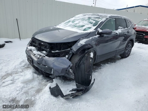 2022 Honda CR-V EX with VIN 2HKRW2H5XNH624092, listed as a Copart auction lot 44908745 with 42,799 mi miles and Salvage Title. Bid and sale history available at carsss.com. Image 1.