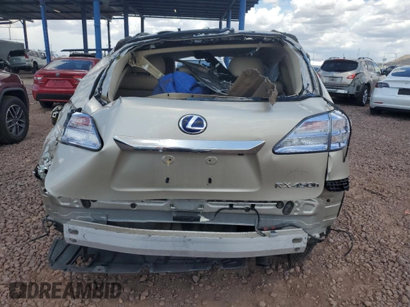 2012 Lexus RX 450h with VIN JTJBC1BA3C2435404, listed as a Copart auction lot 50693325 with 164,221 mi miles and Salvage Title. Bid and sale history available at DreamBid. Image 6.