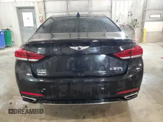 2018 Genesis G80 3.8L with VIN KMHGN4JE4JU238540, listed as a Copart auction lot 59391074 with 63,341 mi miles and Salvage Title. Bid and sale history available at carsss.com. Image 6.