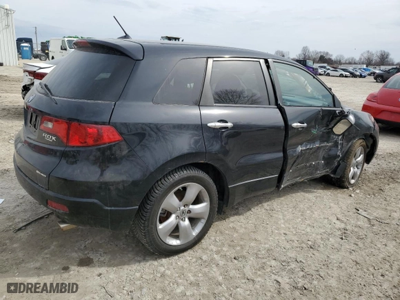 2007 Acura RDX Tech Pkg with VIN 5J8TB18577A010916, listed as a Copart auction lot 46912495 with 166,484 mi miles and Salvage Title. Bid and sale history available at carsss.com. Image 3.