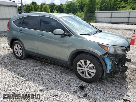 2012 Honda CR-V EX-L with VIN 2HKRM4H73CH634527, listed as a Copart auction lot 60984435 with 151,505 mi miles and Salvage title. Bid and sale history available at DreamBid. Image 4.