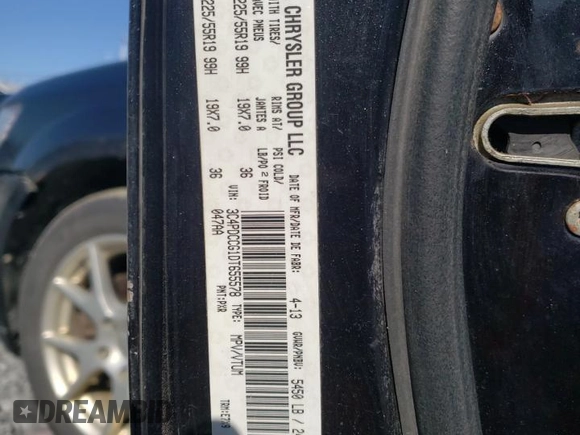 2013 Dodge Journey Crew with VIN 3C4PDCCG1DT655578, listed as a Copart auction lot 53799934 with 173,332 mi miles and Clean title. Bid and sale history available at DreamBid. Image 14.