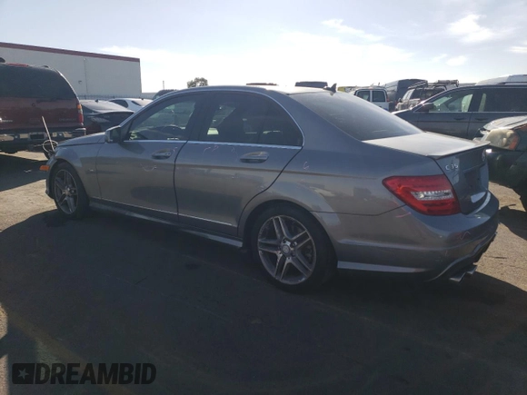 2012 Mercedes-Benz C 350 Sport with VIN WDDGF5HB6CR238991, listed as a Copart auction lot 80987244 with 88,594 mi miles and Salvage Title. Bid and sale history available at DreamBid. Image 2.