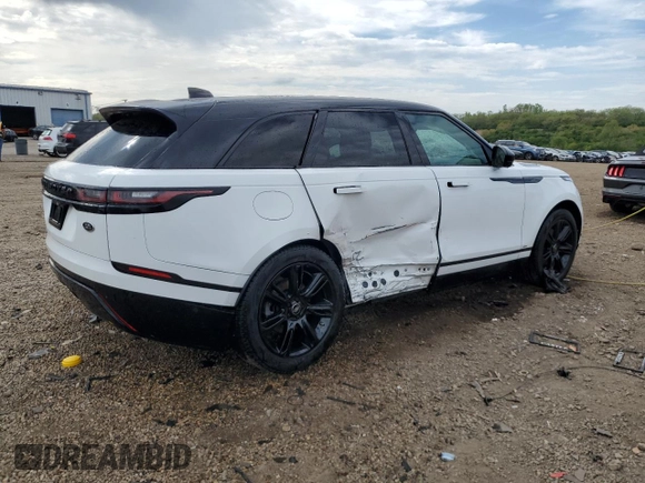 2021 Land Rover Range Rover Velar R-Dynamic S with VIN SALYT2EX1MA305477, listed as a Copart auction lot 56229935 with 45,222 mi miles and Salvage title. Bid and sale history available at DreamBid. Image 3.
