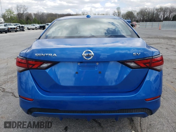 2022 Nissan Sentra SV with VIN 3N1AB8CV6NY237550, listed as a Copart auction lot 52093505 with 50,014 mi miles and Salvage Title. Bid and sale history available at carsss.com. Image 6.