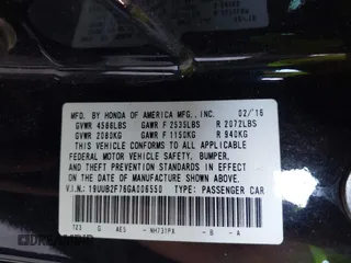 2016 Acura TLX Advance with VIN 19UUB2F76GA006550, listed as a IAAI auction lot 42235885 with 97,182 mi miles and . Bid and sale history available at DreamBid. Image 9.