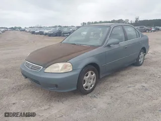 2000 Honda Civic EX with VIN 2HGEJ8648YH601225, listed as a IAAI auction lot 41945291 with 112,853 mi miles. Bid and sale history available at carsss.com. Image 2.