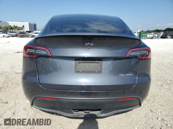 2022 Tesla Model Y Performance with VIN 7SAYGDEF9NF513648, listed as a Copart auction lot 55156475 with 29,280 mi miles and Non Repairable. Bid and sale history available at DreamBid. Image 6.