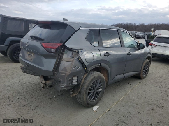 2023 Nissan Rogue S with VIN 5N1BT3AA1PC910219, listed as a Copart auction lot 47747605 with 18,445 mi miles and Salvage Title. Bid and sale history available at carsss.com. Image 3.