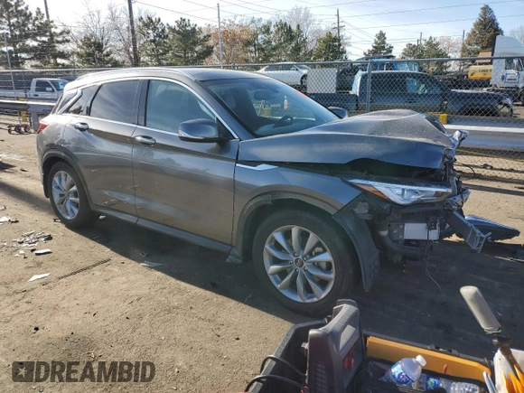 2021 Infiniti QX50 Luxe with VIN 3PCAJ5BB7MF107986, listed as a Copart auction lot 84916204 with 36,751 mi miles and Salvage title. Bid and sale history available at DreamBid. Image 4.