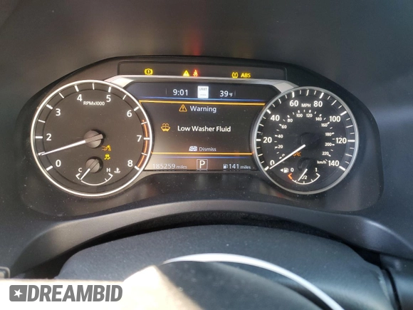 2019 Nissan Altima 2.5 SL with VIN 1N4BL4EV4KC249159, listed as a Copart auction lot 47436095 with 185,259 mi miles and Salvage Title. Bid and sale history available at carsss.com. Image 9.
