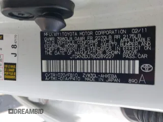2011 Toyota Prius I z VIN JTDKN3DU7B0289227, wystawiony jako IAAI lot #42207374 z przebiegiem 210 457 mil mil oraz . Historia ofert i sprzedaży dostępna na DreamBid. Obrazek 9.