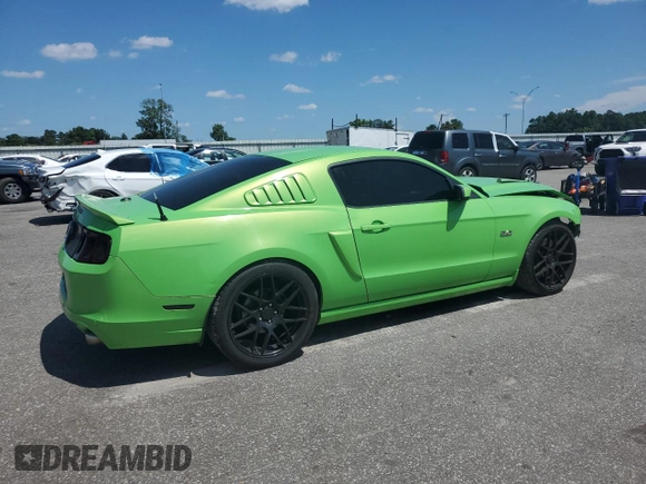 2013 Ford Mustang GT with VIN 1ZVBP8CF2D5210785, listed as a Copart auction lot 61010675 with 158,341 mi miles and Salvage title. Bid and sale history available at DreamBid. Image 3.