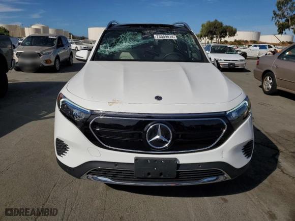 2023 Mercedes-Benz EQB with VIN W1N9M0KB0PN069142, listed as a Copart auction lot 75559414 with 4,799 mi miles and Salvage Title. Bid and sale history available at carsss.com. Image 5.