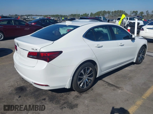 2017 Acura TLX w/Technology Pkg with VIN 19UUB1F52HA010721, listed as a IAAI auction lot 41640746 with 110,883 mi miles. Bid and sale history available at carsss.com. Image 4.