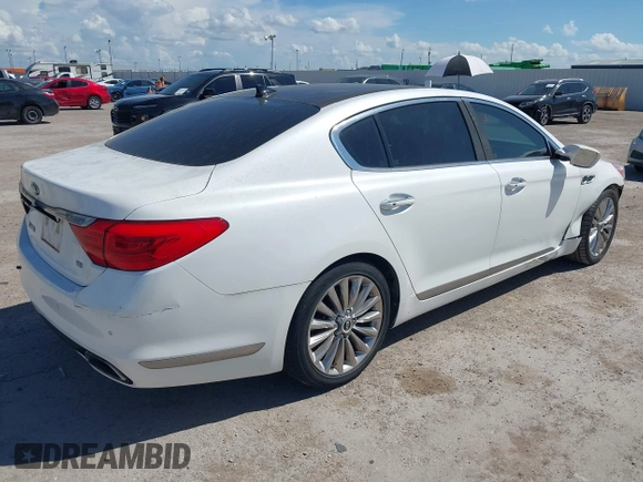 2015 Kia K900 Luxury with VIN KNALW4D49F6019018, listed as a IAAI auction lot 42594496 with 144,028 mi miles and . Bid and sale history available at DreamBid. Image 4.