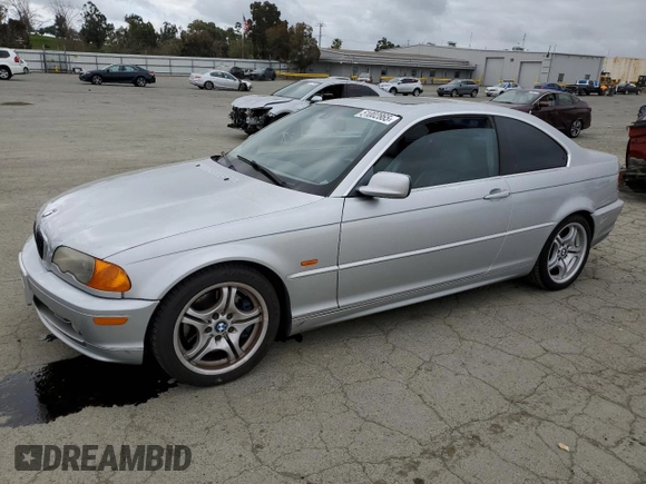 2001 BMW 3 Series 330Ci with VIN WBABN53441JU35456, listed as a Copart auction lot 51002865 with 155,045 mi miles and Salvage Title. Bid and sale history available at carsss.com. Image 1.