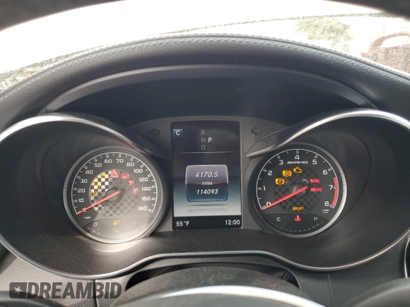 2018 Mercedes-Benz C 43 AMG with VIN WDDWJ6EB8JF671795, listed as a Copart auction lot 44169225 with 114,093 mi miles and Clean Title. Bid and sale history available at DreamBid. Image 9.