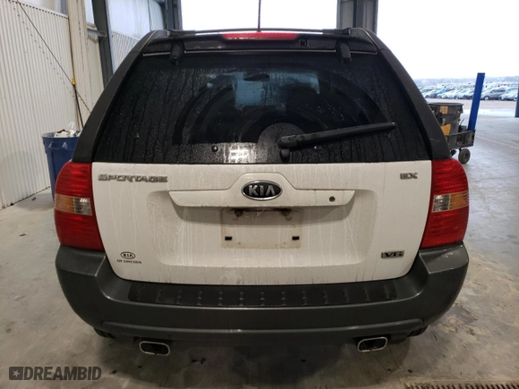 2006 Kia Sportage LX with VIN KNDJF723567196181, listed as a Copart auction lot 86598884 with 169,674 mi miles and Salvage Title. Bid and sale history available at carsss.com. Image 6.