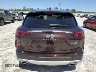 2020 Infiniti QX50 Luxe with VIN 3PCAJ5M15LF110372, listed as a Copart auction lot 48747493 with 27,641 mi miles and . Bid and sale history available at DreamBid. Image 6.