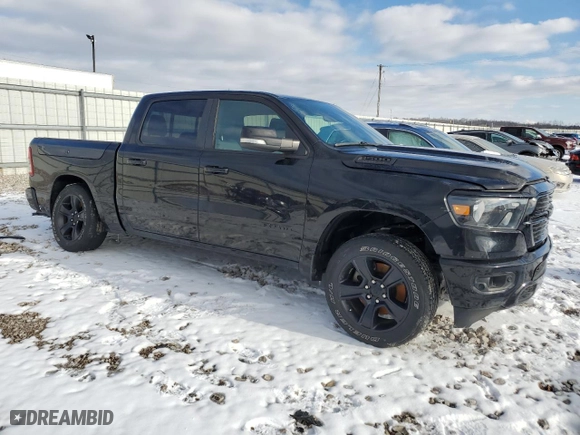2020 Ram 1500 Big Horn with VIN 1C6SRFFT2LN395428, listed as a Copart auction lot 46041675 with 44,411 mi miles and Salvage Title. Bid and sale history available at carsss.com. Image 4.