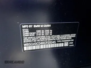 2024 BMW M8 Competition z VIN WBSGV0C04RCP20045, wystawiony jako Copart lot #55967195 z przebiegiem 22 260 mil mil oraz Szkoda całkowita • Salvage title. Historia ofert i sprzedaży dostępna na DreamBid. Obrazek 12.