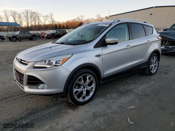 2015 Ford Escape Titanium with VIN 1FMCU9J90FUB54157, listed as a Copart auction lot 43222725 with 104,402 mi miles and Salvage Title. Bid and sale history available at carsss.com. Image 1.