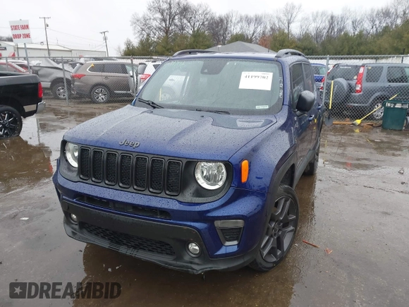 2021 Jeep Renegade Latitude with VIN ZACNJDBB4MPM54242, listed as a IAAI auction lot 41199702 with 72,415 mi miles and . Bid and sale history available at DreamBid. Image 2.