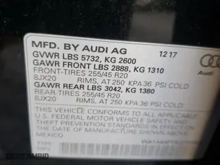2018 Audi SQ5 Premium Plus with VIN WA1A4AFYXJ2109528, listed as a Copart auction lot 72651312 with 0 mi miles. Bid and sale history available at carsss.com. Image 13.