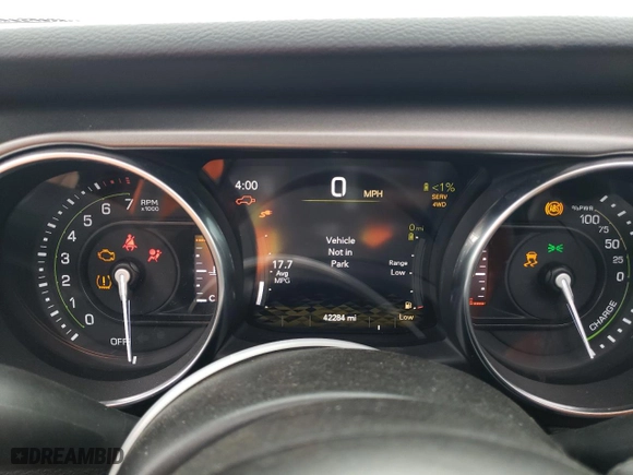2023 Jeep Wrangler 4xe with VIN 1C4JJXN6XPW628940, listed as a Copart auction lot 48704005 with 42,284 mi miles and Non Repairable. Bid and sale history available at carsss.com. Image 9.
