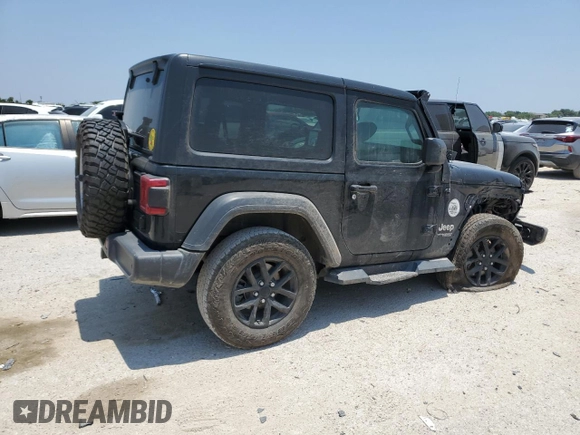2020 Jeep Wrangler Sport with VIN 1C4GJXAGXLW237080, listed as a Copart auction lot 57769704 with 144,137 mi miles and Salvage title. Bid and sale history available at DreamBid. Image 3.