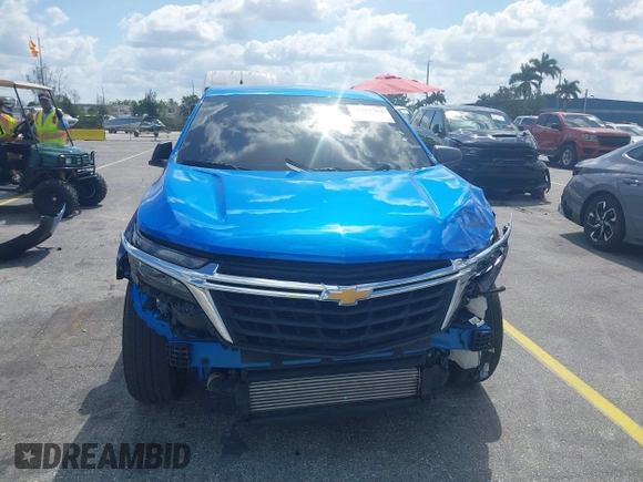 2024 Chevrolet Equinox LS with VIN 3GNAXHEG5RL296032, listed as a IAAI auction lot 42055362 with 22,988 mi miles and . Bid and sale history available at DreamBid. Image 13.