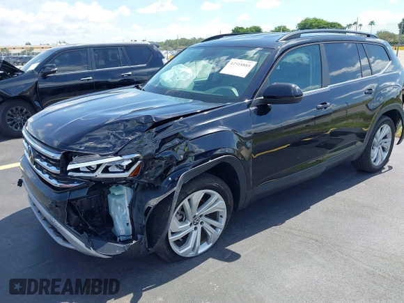 2021 Volkswagen Atlas SE with VIN 1V2WR2CA1MC607768, listed as a IAAI auction lot 42518885 with 49,286 mi miles and . Bid and sale history available at DreamBid. Image 18.