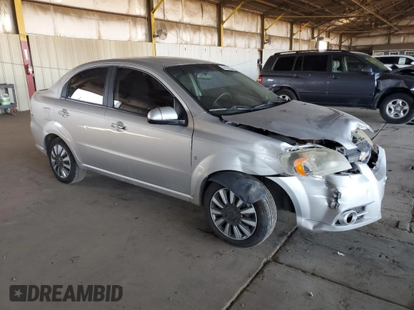 2009 Chevrolet Aveo 2LT with VIN KL1TG56E29B607616, listed as a Copart auction lot 62552825 with 118,947 mi miles and Salvage title. Bid and sale history available at DreamBid. Image 4.