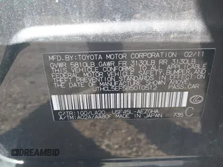 2011 Lexus LS 460 z VIN JTHCL5EF5B5010512, wystawiony jako IAAI lot #42166304 z przebiegiem 184 162 mil mil oraz . Historia ofert i sprzedaży dostępna na DreamBid. Obrazek 9.