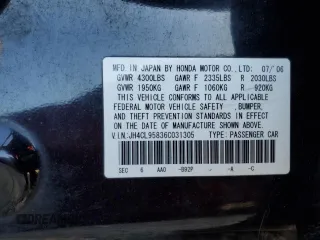2006 Acura TSX z VIN JH4CL95836C031305, wystawiony jako Copart lot #45701575 z przebiegiem 215 602 mil mil oraz Szkoda całkowita • Salvage title. Historia ofert i sprzedaży dostępna na DreamBid. Obrazek 12.