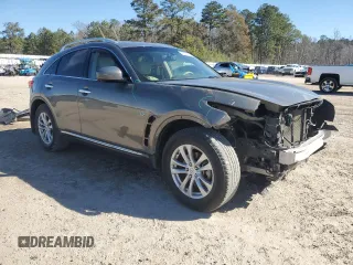 2015 Infiniti QX70 with VIN JN8CS1MU8FM380334, listed as a Copart auction lot 42929405 with 92,090 mi miles and Salvage title. Bid and sale history available at DreamBid. Image 4.