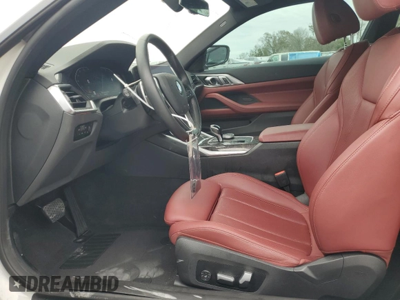 2023 BMW 4 Series 430i with VIN WBA53AP00PCL74865, listed as a Copart auction lot 89057895 with 9,000 mi miles and Salvage title. Bid and sale history available at DreamBid. Image 7.