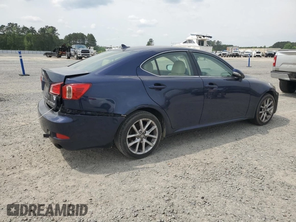 2013 Lexus IS 250 with VIN JTHCF5C21D5061869, listed as a Copart auction lot 52397995 with 188,554 mi miles and Salvage Title. Bid and sale history available at DreamBid. Image 3.