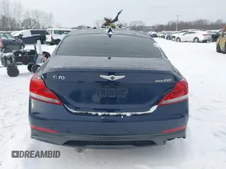 2019 Genesis G70 2.0T Advanced with VIN KMTG34LA3KU031693, listed as a IAAI auction lot 41143730 with 76,138 mi miles. Bid and sale history available at carsss.com. Image 16.